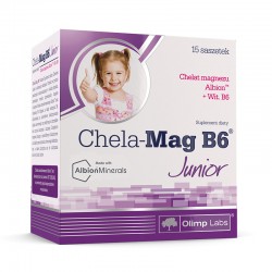 Olimp Chela-Mag B6 Junior, dla dzieci powyżej 3 lat, 5 g x 15 saszetek