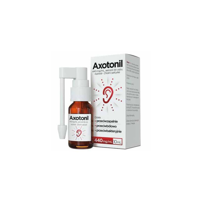 Axotonil 440 mg/ml, aerozol do uszu, roztwór, 10 ml 
