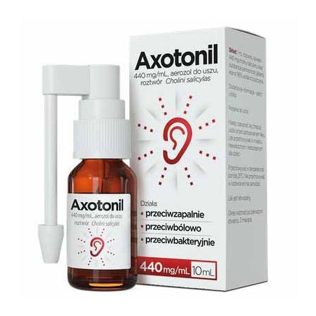 Axotonil 440 mg/ml, aerozol do uszu, roztwór, 10 ml