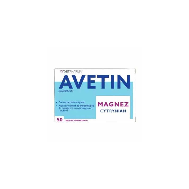 Avetin Magnez Cytrynian 50 tabletek 