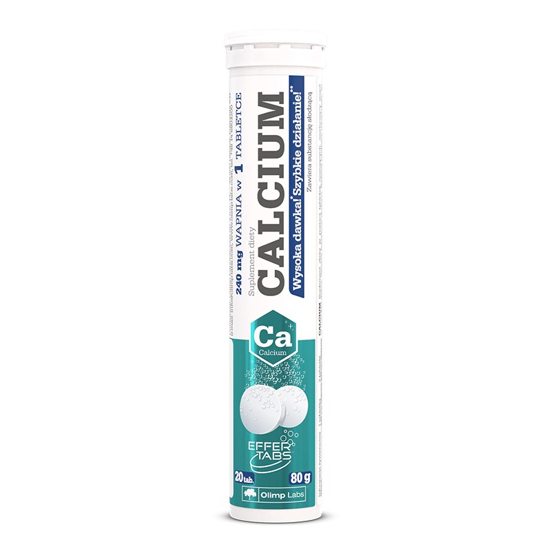 Olimp Calcium, smak cytrynowy, 20 tabletek musujących 