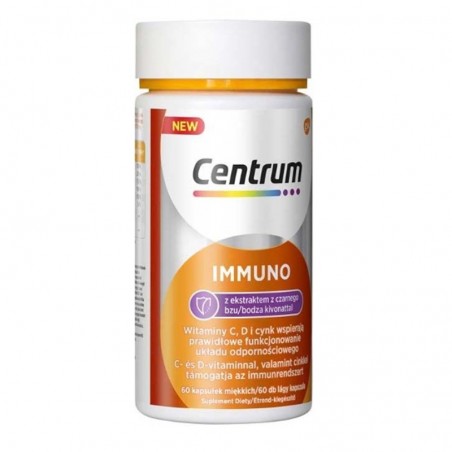 Centrum Immuno z ekstraktem z czarnego bzu 60 kapsułek
