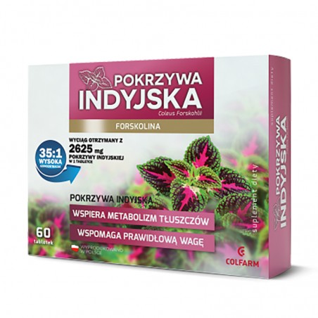 Pokrzywa indyjska Colfarm, 60 tabletek