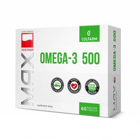  Omega-3 500 max Colfarm, 60 kapsułek 