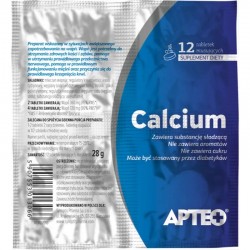 Calcium w folii Apteo, wapń, 12 tabletek musujących