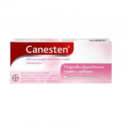 Canesten 500 mg, 1 kapsułka dopochwowa
