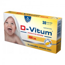 D-Vitum Witamina D dla niemowląt 400 j.m., 30 kapsułek