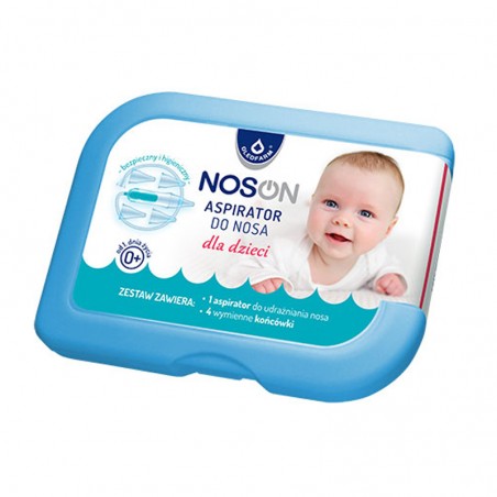 NOSON Aspirator do nosa dla dzieci + 4 wymienne końcówki, 1 zestaw