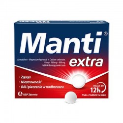 Manti Extra 10 mg + 165 mg + 800 mg, 12 tabletek do rozgryzania i żucia