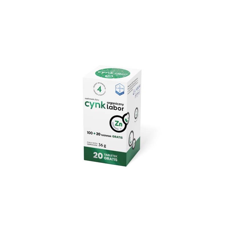 Cynk organiczny Labor 120 tabletek 
