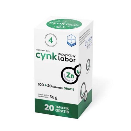  Cynk organiczny Labor 120 tabletek 