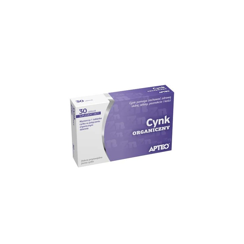 Cynk organiczny Apteo 30 tabletek 