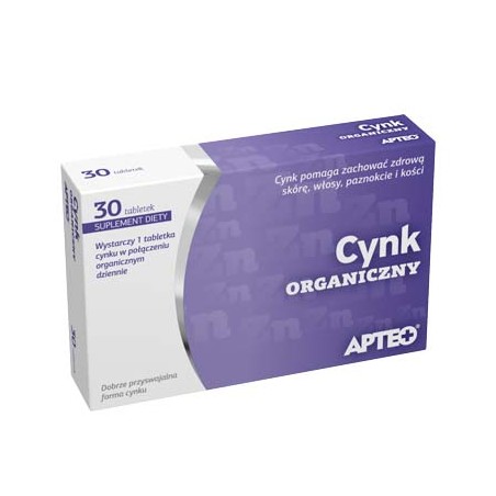 Cynk organiczny Apteo 30 tabletek