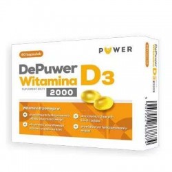 DePuwer Witamina D3 2000 j.m., 60 kapsułek