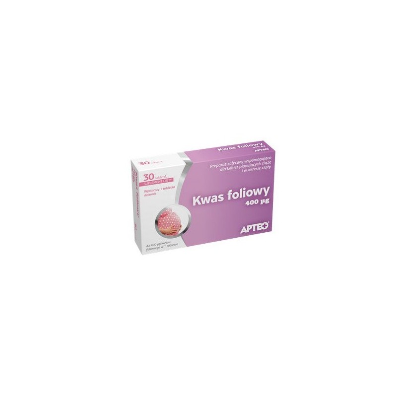 Apteo | Kwas foliowy | 30 tabletek 