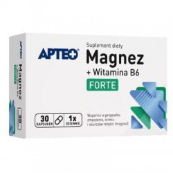 Apteo Magnez forte z witaminą B6, 30 kapsułek