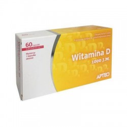 Apteo Witamina D 1000 j.m. 60 kapsułek