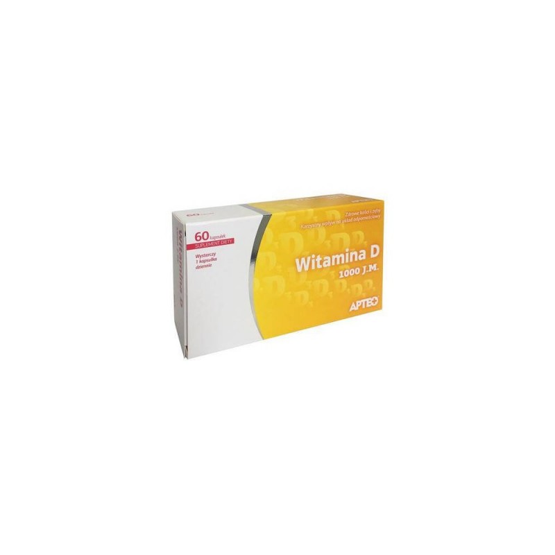 Apteo Witamina D 1000 j.m. 60 kapsułek 