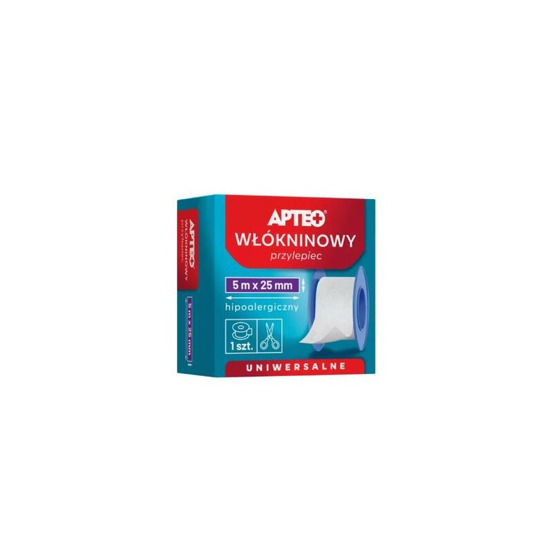 Apteo Przylepiec włókninowy 5m x 25mm, 1 sztuka 