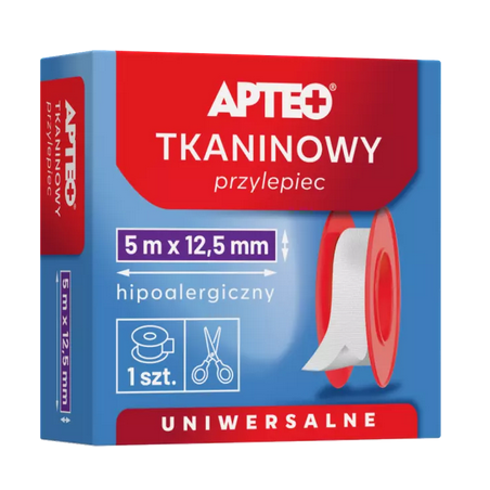 Apteo Przylepiec tkaninowy na rolce 5 m x 12,5 mm, 1 sztuka