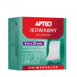 APTEO Przylepiec jedwabny 5 m x 25 mm, 1 sztuka