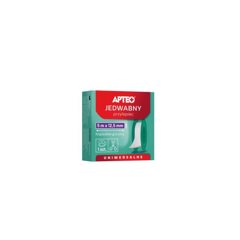 APTEO Przylepiec jedwabny 5 m x 12,5 mm, 1 sztuka 