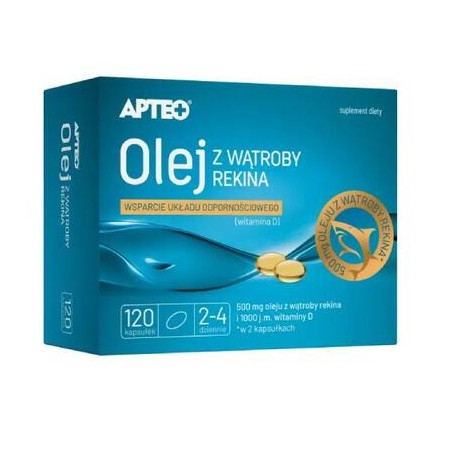 Apteo Olej z wątroby rekina 120 kapsułek