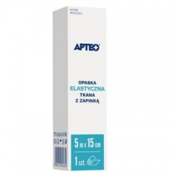 APTEO Opaska elastyczna tkana z zapinką 5 m x 15 cm, 1 sztuka