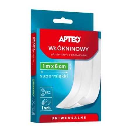  Plaster włókninowy Apteo Care z opatrunkiem 1m x 6cm, 1 sztuka 