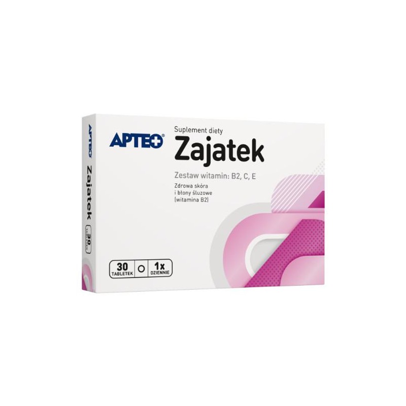 Apteo Zajatek witamina B2 + C + E 30 tabletek 
