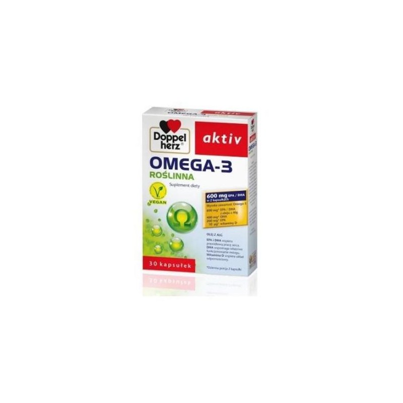 Doppelherz aktiv Omega-3 roślinna, 30 kapsułek 