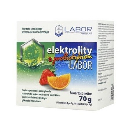  Elektrolity LABOR z probiotykiem, 20 saszetek 