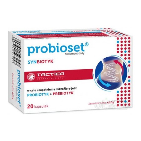 Probioset - synbiotyk, 20 kapsułek