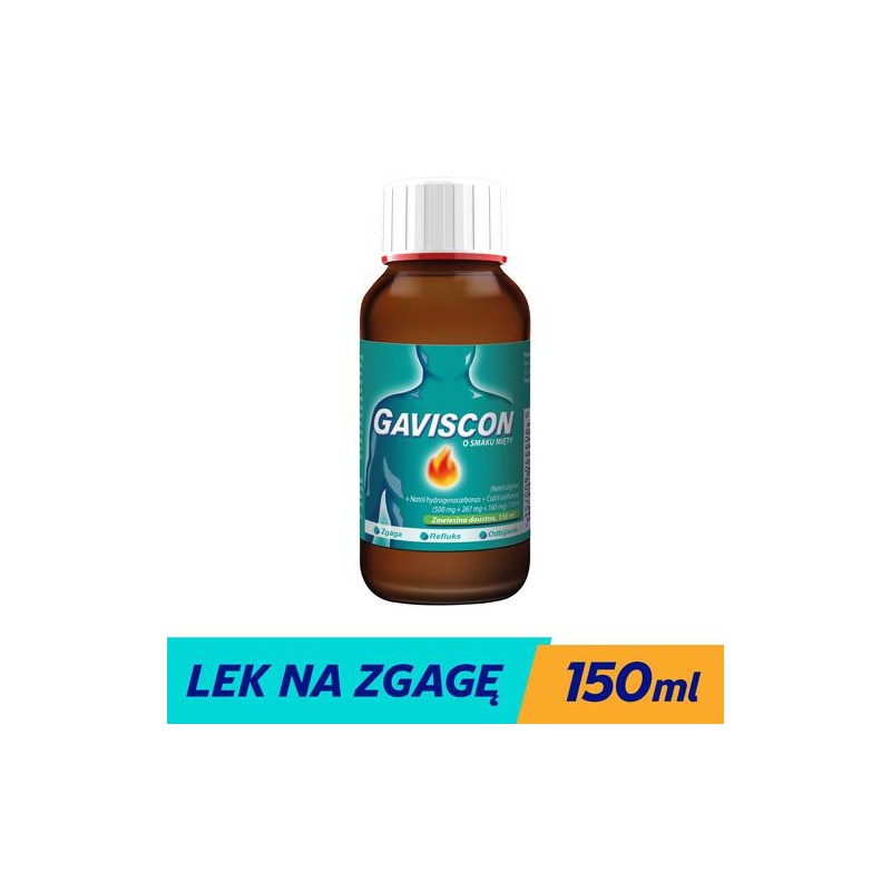 Gaviscon o smaku miętowym 150 ml 