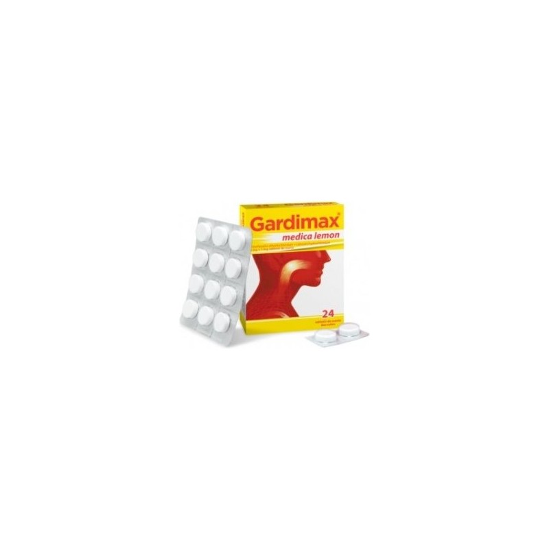 Gardimax Medica Lemon, 24 tabletki do ssania 