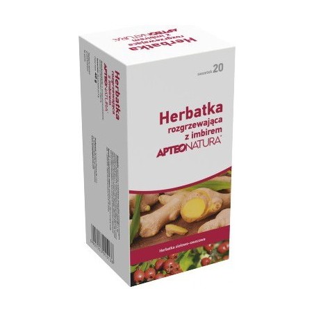 Herbatka rozgrzewająca z imbirem APTEO, 20 saszetek