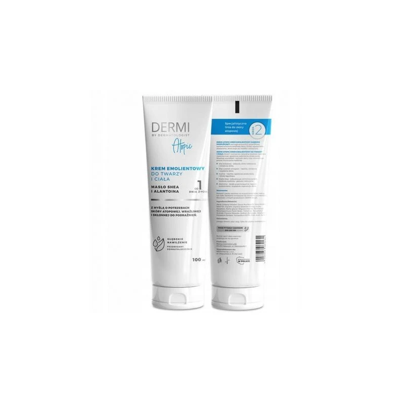 DERMI ATOPIC Krem emolientowy do twarzy i ciała, 100 ml 