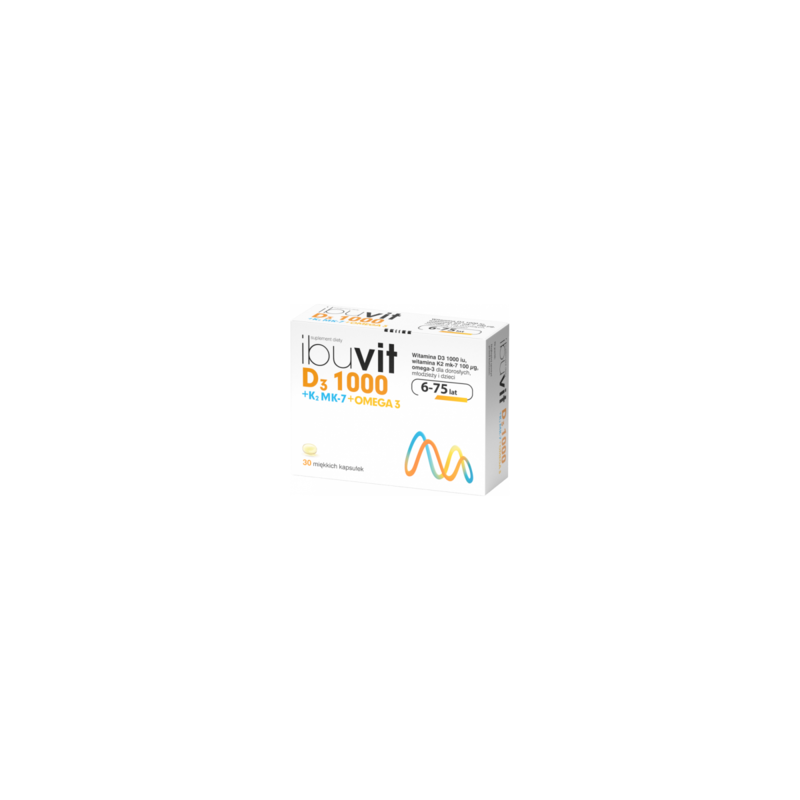 Ibuvit D3 1000 + K2 Mk-7 Omega 30 kapsułek 