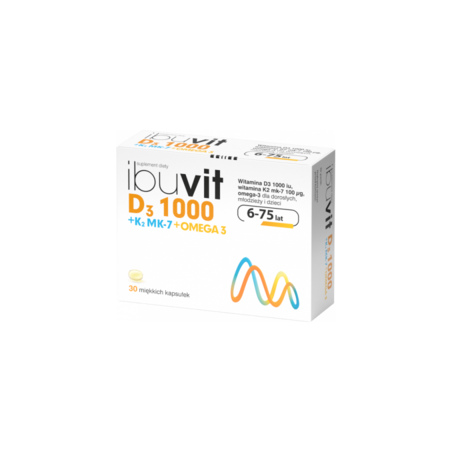 Ibuvit D3 1000 + K2 Mk-7 Omega 30 kapsułek
