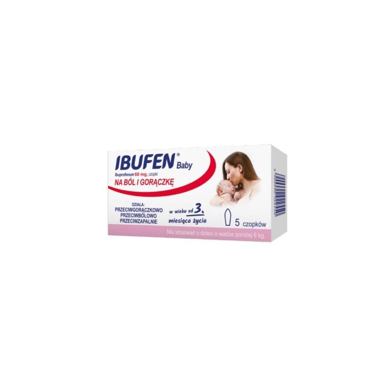 Ibufen Baby 0,06 g, 5 czopków 