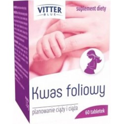 Kwas foliowy Vitter blue Diagnosis, 60 tabletek