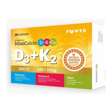  MaxiCalcin D+K+Ca, 60 tabletek 