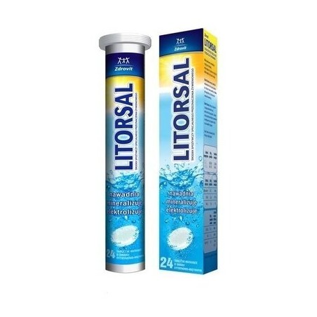  Zdrovit Litorsal, smak cytrynowo-miętowy, 24 tabletki musujące 