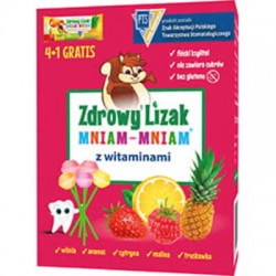Zdrowy Lizak Mniam-Mniam z witaminami, 4 + 1 sztuka