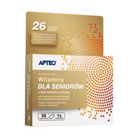  Witaminy dla Seniorów Apteo 30 tabletek powlekanych 