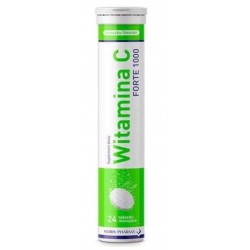Witamina C forte o smaku limonkowym, 24 tabletki musujące