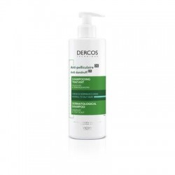 Vichy Dercos Anti Dandruff DS, szampon przeciwłupieżowy, włosy normalne i przetłuszczające się, 390 ml