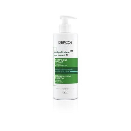  Vichy Dercos Anti Dandruff DS, szampon przeciwłupieżowy, włosy normalne i przetłuszczające się, 390 ml 