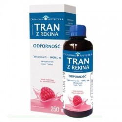 Tran z rekina o smaku malinowym 250ml