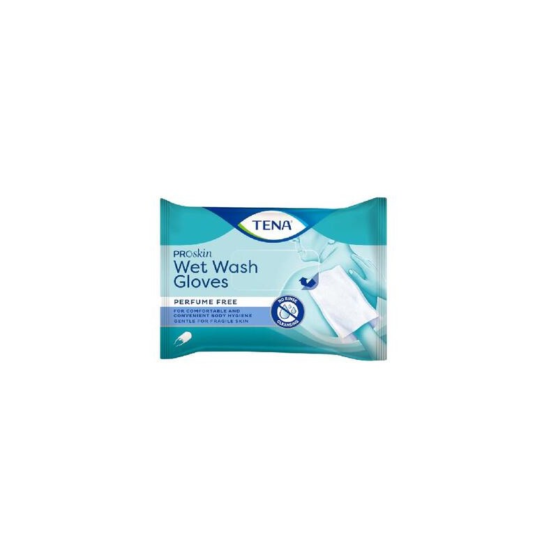 Tena Wet wash gloves nawilżane myjki do skóry, 8 sztuk 